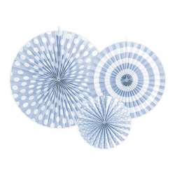 Rosettes- függő dekor- v. kék 3db