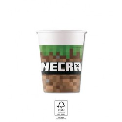 Minecraft Green papír pohár 8 db-os 200 ml