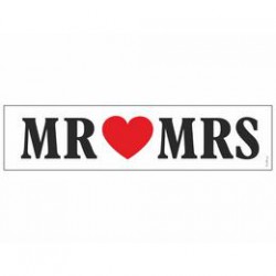 Mr és Mrs Szíves Esküvői Rendszámtábla