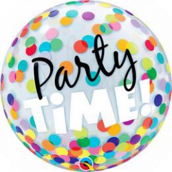 56 cm-es Party Time! Colorful Dots Pöttyös Bubble Lufi