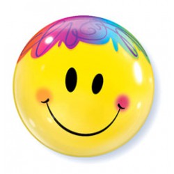 56 cm-es Mosolygó Arc - Bright Smile Face Bubbles Lufi