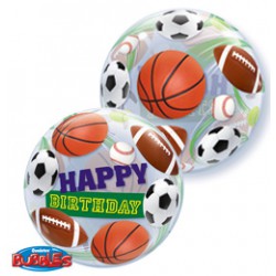 56 cm-es Birthday Sport Ball - Sportlabdás Szülinapi Bubbles Lufi