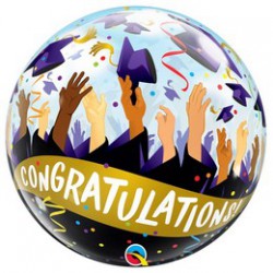 56 cm-es Gratulálok - Congratulations Grad Caps Bubble Lufi Ballagásra