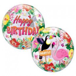56 cm-es Tropical Birthday Party Szülinapi Bubble Lufi