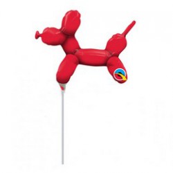 35 cm -es Piros Lufikutya - Balloon Dog Red Fólia Lufi