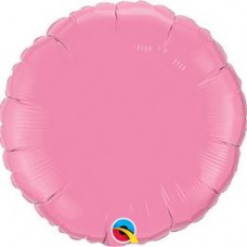 46 cm-es Rose - Rózsaszín Kerek Fólia Lufi