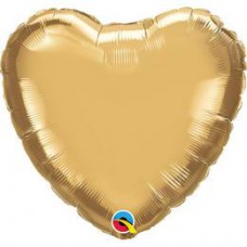 46 cm-es Chrome Gold Szív Fólia Lufi