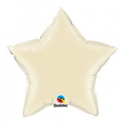 50 cm-es Pearl Ivory Csillag Fólia Lufi