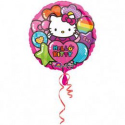 46 cm-es Hello Kitty Rainbow - Színes Vidám Fólia Lufi