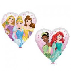 46 cm-es Multi-Disney Princess - Hercegnők Szív Alakú Fólia Lufi