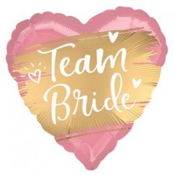 46 cm-es Gold Team Bride Szív Lánybúcsúra fólia lufi