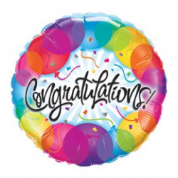 46 cm-es Gratulálunk - Congratulations Balloons Fólia Léggömb