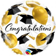 43 cm-es Congratulations Gold Balloons Fólia Lufi