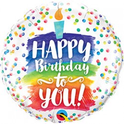 46 cm-es Happy Birthday to You Rainbow Cake Szülinapi Fólia Lufi