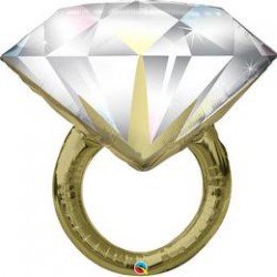 94 cm-es Diamond Wedding Ring Esküvői Fólia Lufi