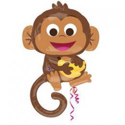 91 cm-es Happy Monkey - Boldog Majom Super Shape Fólia Lufi