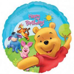 46 cm-es Micimackó - Pooh és Friends Sunny Birthday - Szülinapi Fólia Lufi