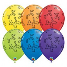 28 cm-es Lufikutya Mintás - Balloon Dogs Carnival Assortment Lufi (25 db/csomag)