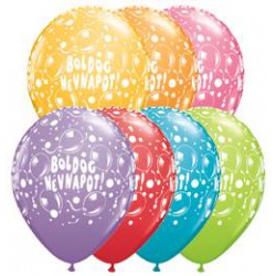 28 cm-es Boldog Névnapot Sparkling Balloons Festive Lufi 1 db