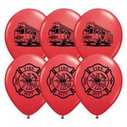 28 cm-es Fire Department (Tűzoltóság) Red Lufi 1 db