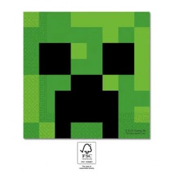 Minecraft Green szalvéta 20 db-os 33x33 cm-es