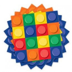 Block Party - Lego Parti Szalvéta - 16 db-os, 33 cm x 33 cm