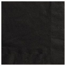 Black Papír Parti Szalvéta - 33 cm x 33 cm, 20 db-os