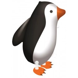 Sétáló pingvin fólia lufi 57 cm-es