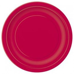 Ruby Red Papír Parti Tányér - 23 cm, 8 db-os