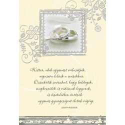Zenélő képeslap - Esküvőre- Gyűrűs